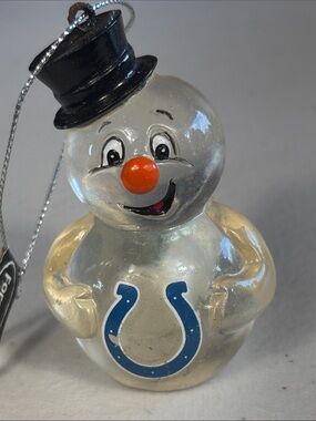 Indianapolis Colts Light-Up Snowman Ornament Battery Operated NFL Christmas
